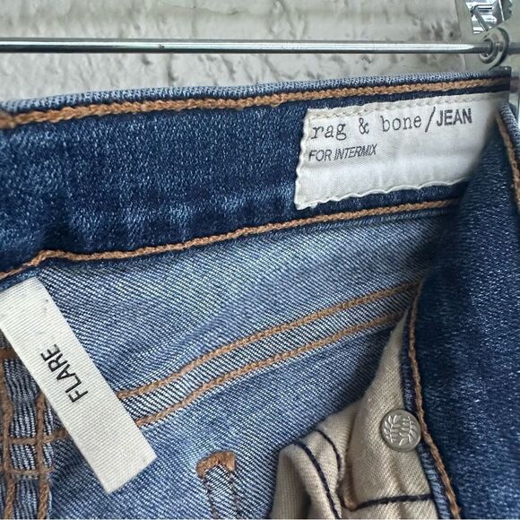 RAG & BONE Jeans Women 28 Flare Bell Distressed Western Country Boho Festival - Picture 9 of 11